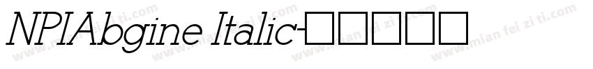 NPIAbgine Italic字体转换